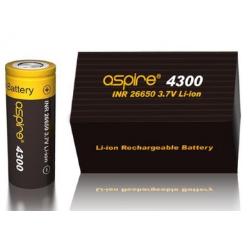 Aspire INR 26650 4300mAh 3.7V Li-ion High Drain Flat Top Battery
