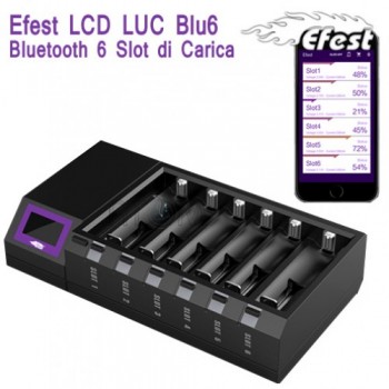 Caricabatterie EFEST LUC BLU6 BLUETOOTH 6 BAY 